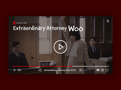 DAY 057 - VIDEO PLAYER 100dayuichallenge adobexd dailyui design netflix redesign uidesign uxdesign uxui videoplayer wireframe