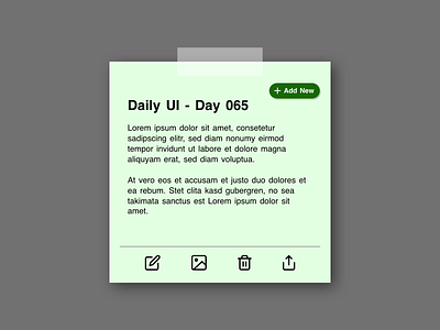 DAY 065 - NOTES WIDGET 100dayuichallenge adobexd dailyui design notes noteswidget uidesign uxdesign uxui wireframe