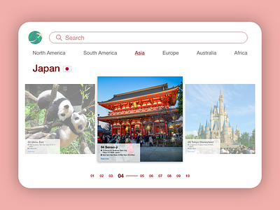 DAY 073 - IMAGE SLIDER 100dayuichallenge adobexd dailyui design image imageslider japan landmarks tokyo travel uidesign uxdesign uxui wireframe