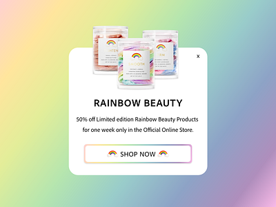 DAY 098 - ADVERTISEMENT 100dayuichallenge adobexd advertisement bodybutter dailyui design logo rainbow rainbowbeauty uidesign uxdesign uxui wireframe