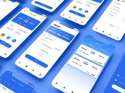 Booking blue design ui app