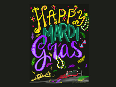 Mardi Gras sketch carnival digital illustration digital type fat tuesday ipadpro mardi gras
