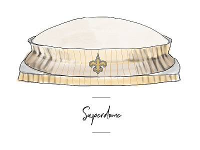 Superdome icon for wedding seating chart. digital illustration new orleans new orleans superdome saints superdome