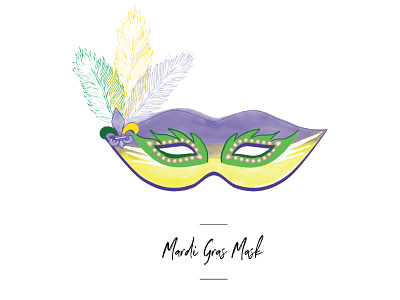 Mardi Gras mask icon for wedding seating chart.