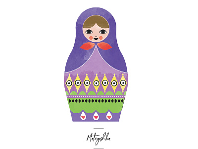 Matroshka icon for wedding seating chart. adobe sketch digital illustration doll illustration ipadpro matroshka russian doll