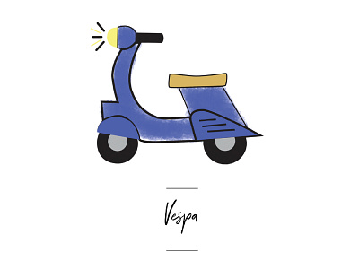 Vespa icon for wedding seating chart. adobe sketch digital illustration illustration ipadpro italian vespa motorbike vespa vespa illustrutaion