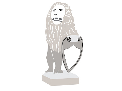 Lion statute adobe sketch digital illustration genova illustration ipadpro italian villa statue