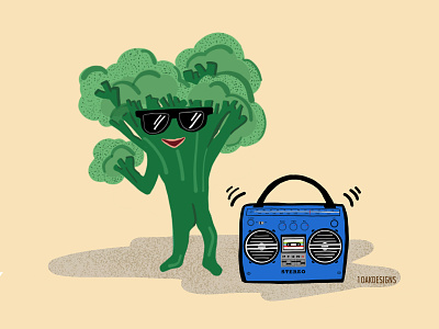 Broccoli Jam broccoli illustation digital illustration ipadpro vegetable illustration veggie veggie art