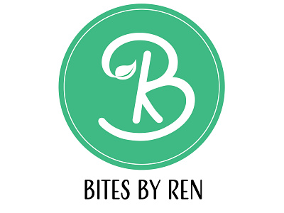 Bites by Ren b logo bite blog logo design green logo logo vector art