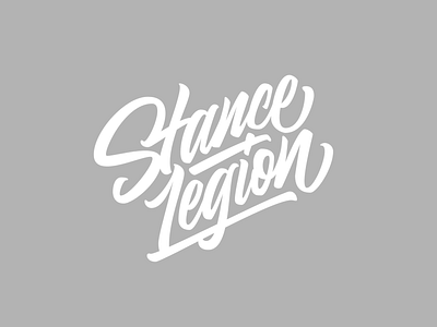 Stance Legion Dribbble crayligraphy hand lettering hand lettering logo logo design logodesign script typography