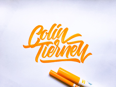 Tribute to Colin crayligraphy lettering typography
