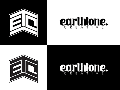 Earthtone Creative Unused Logo badge branding graphic design hand lettering logo design mark monogram