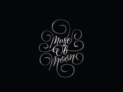 Muse Of Moon branding graphic design hand lettering logo design mark