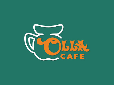 Olla Cafe branding logo logo design typography