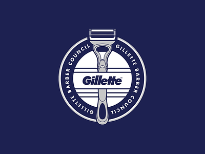 Gillette Barber Council barber branding gillette identity illustration logo vector