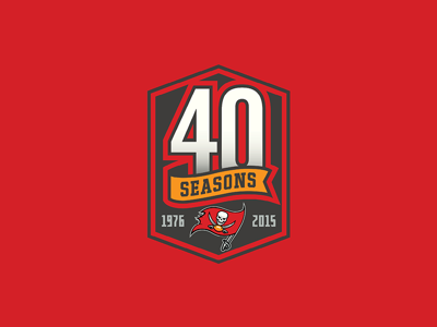 Tampa Bay Buccaneers 40th Season Logo
