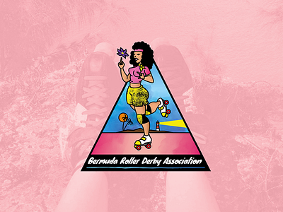 Bermuda Roller Derby Association Logo bermuda branding illustration logo roller derby roller skate sports womens