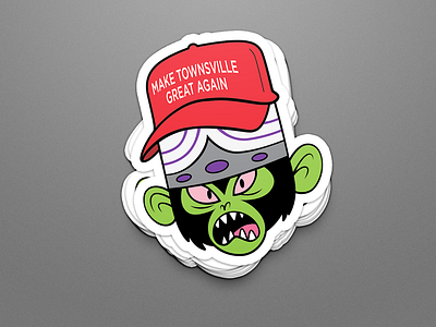Make Townsville Great Again! art design graphic illustration pin political sticker
