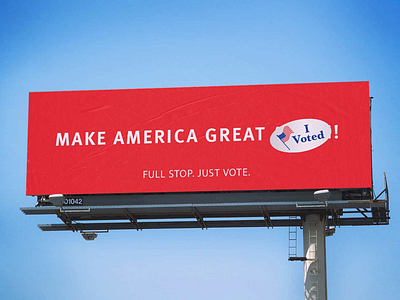 Make America Great! branding design flat illustration ooh politics print type typography vector vote