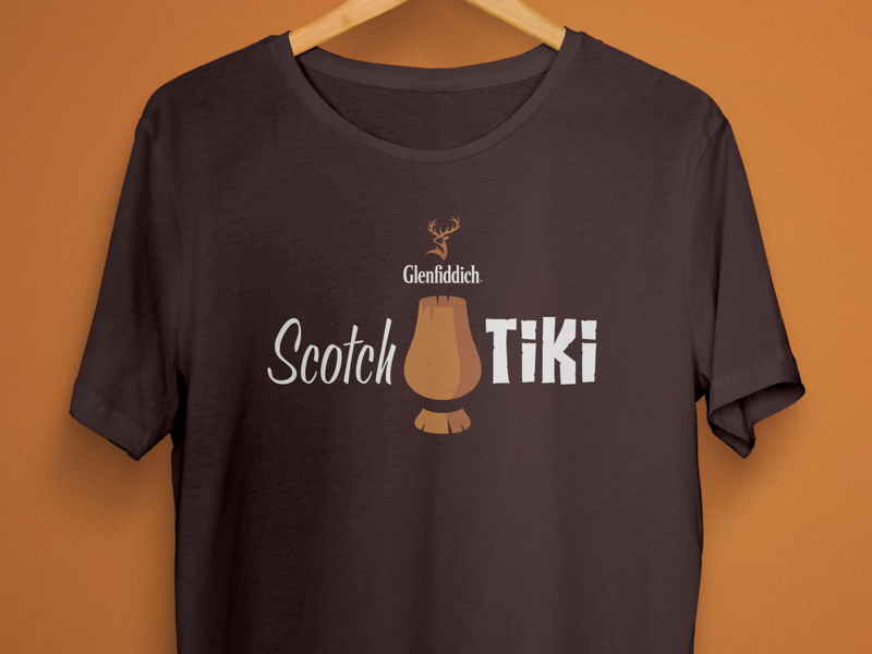 Glenfiddich Scotch Tiki T-Shirt apparel clothing shirts fashion tshirt tiki scotch tampa bay usbg