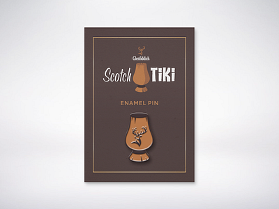 Glenfiddich Scotch Tiki Enamel Pin