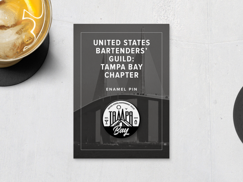 USBG Tampa Bay Chapter Pin type branding flat vector typography logo design illustration