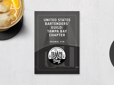 USBG Tampa Bay Chapter Pin branding flat design illustration logo type typography vector