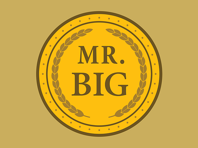 MR. BIG blaxploitation comedy design icon illustration logo vector waynes