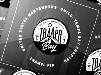 USBG Tampa Enamel Pin bartender enamel pin graphic logo pin tampa