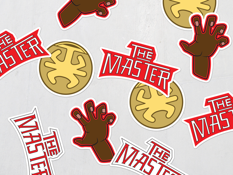 The Last Dragon Stickers vector typography type pin martial arts logo illustration graphic flat film design cinema branding black art