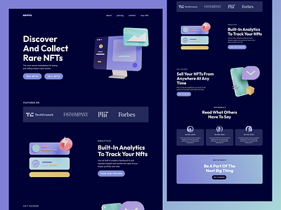KRYPTO - NFT Marketplace design figma ui ui design web design