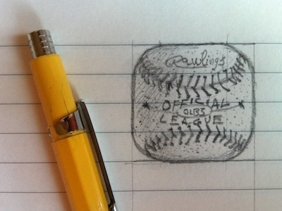 Baseball icon sketch baseball icon iphone skecth