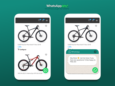 WhatsApp me! design interface plugin ui ux wordpress
