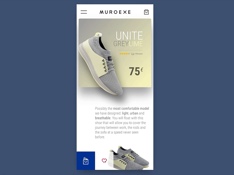 Sneakers App Concept Design for Muroexe