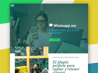 "Whatsapp me" landind page interface landing ui uidesign userexperience userinterface ux webdesign whatsappme