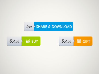 Sell Buttons byeink creamebooks ui