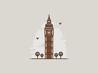Big Ben big ben building icon illustration landmark landmarks logo