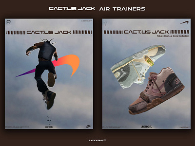cact.us corp Air Trainers Poster Design. album branding coverart design graphic design illustration travis scott