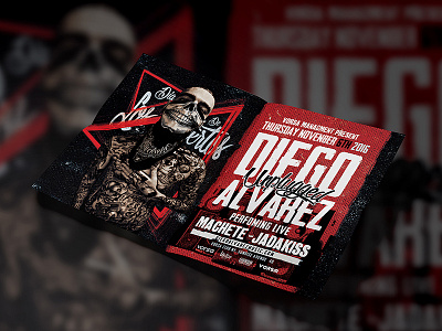 Rap Flyer flyer grunge hip hop latino los muertos music party flyer poster print rap tattoo underground
