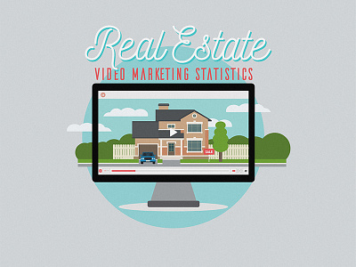 Real Estate Video Marketing Statistics Infographic branding characters infographic