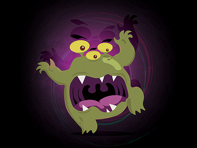 Monster character fear ghost horror illustration monster quest vector