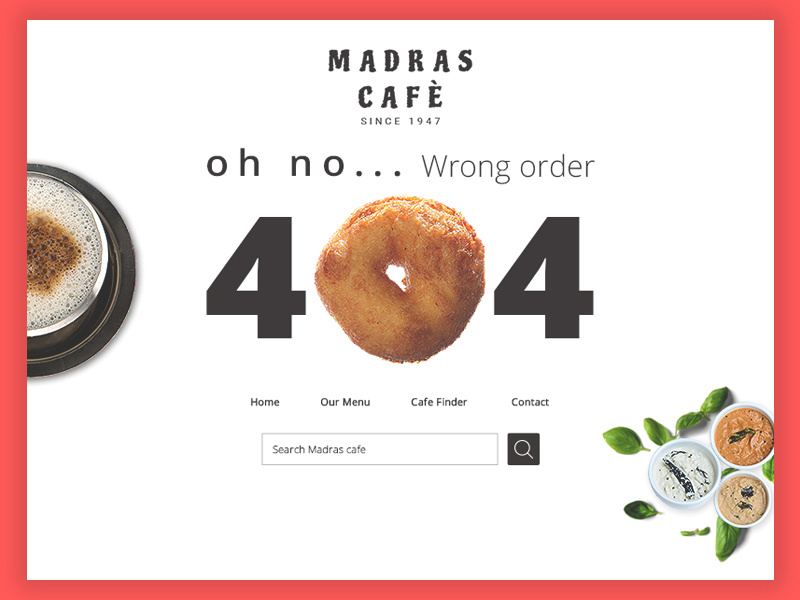 404 Page india vada ux white ui design experience interface page error cafe 404
