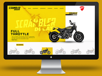 Ducati Scrambler Concept design bike concept ducati landing motor page product redesign scrambler simple ui web