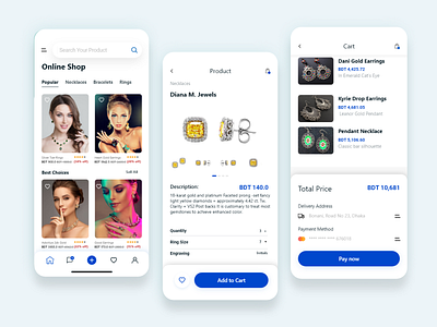 Jewelry Shop app app design app designer ecommerce eshop jewelry jewelry shop mobile mobile app design online shop online store product design user interface uxdesign