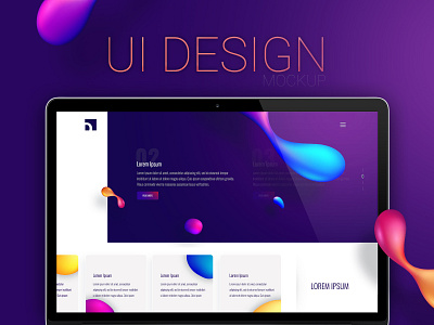 Web Mock 2020 trend creative demo design designs illustration mockup popular ps purple simple trend typography ui vector webpage website