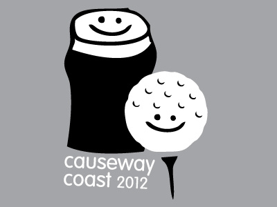 Golf Polo Shirt Design black causeway golf grey guinness illustration ireland polo tee tshirts white