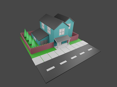 Low_Poly House 3d design