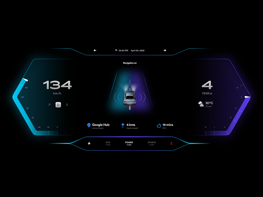 Car dashboard concept by Vijay Khurana on Dribbble