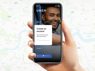 UBER sign up redesign account freebie ios iphone log in mockup redesign sign in sketch uber x
