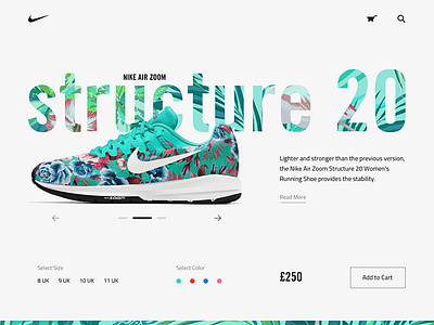 Nike e-commerce design concept cart e commerce layout nike redesign shoes sneakers ui ui design ux web design website